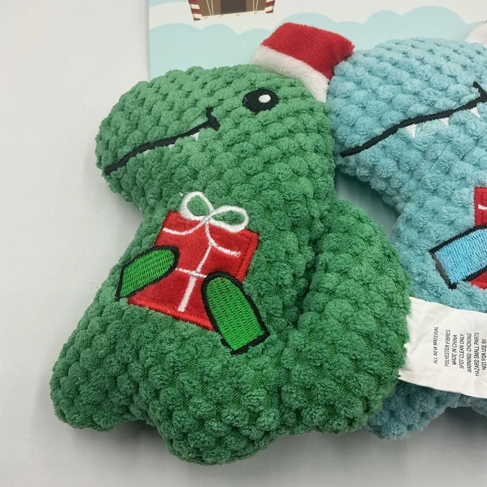 Christmas Dinosaur  3 Pack Dog Toy Set For Christmas 6